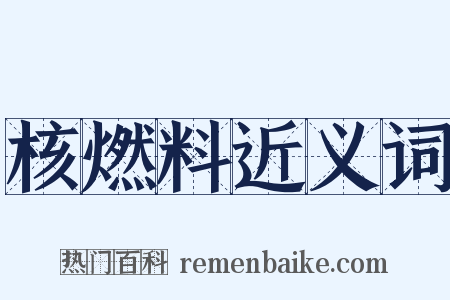 核燃料近义词是什么意思的图片